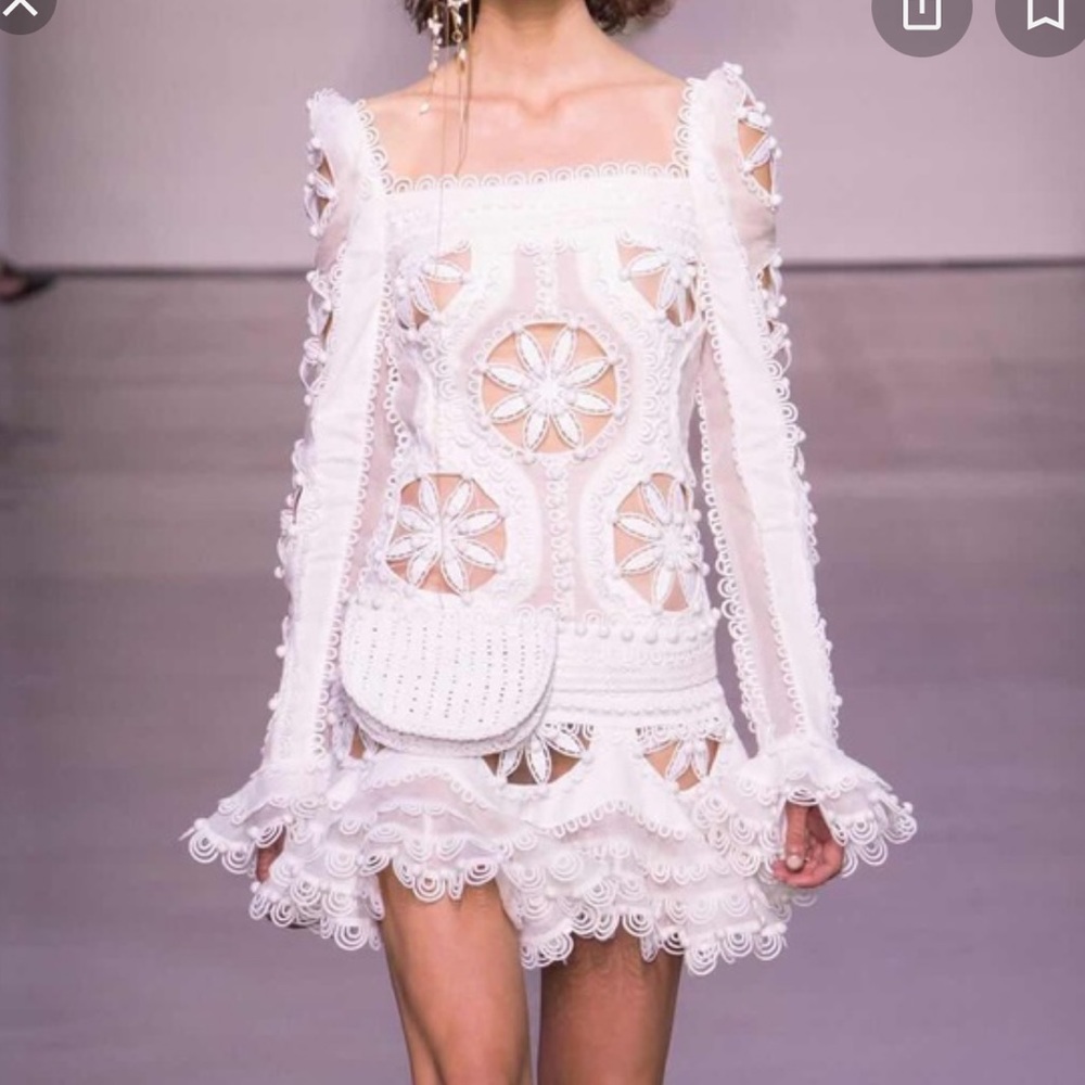 Zimmermann Whitewave Doily Dress US 8